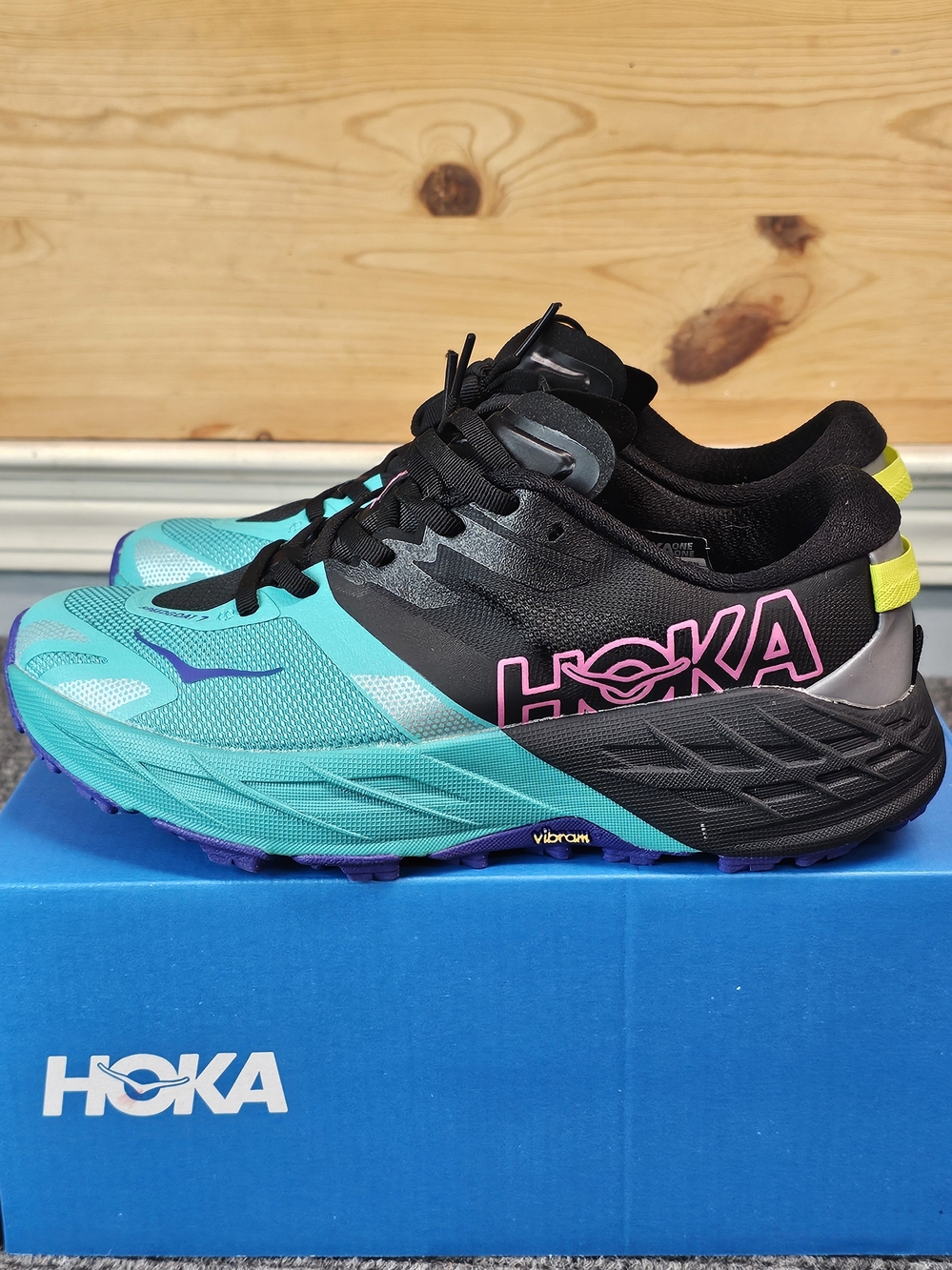 HOKA Speedgoat 7 Women's Trail Running Shoes - Teal/Black New
